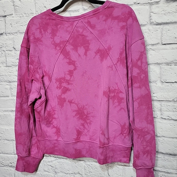 NWT Member's Mark Women's Large Pink Tie Dye Lightweight Sweatshirt - Picture 2 of 6